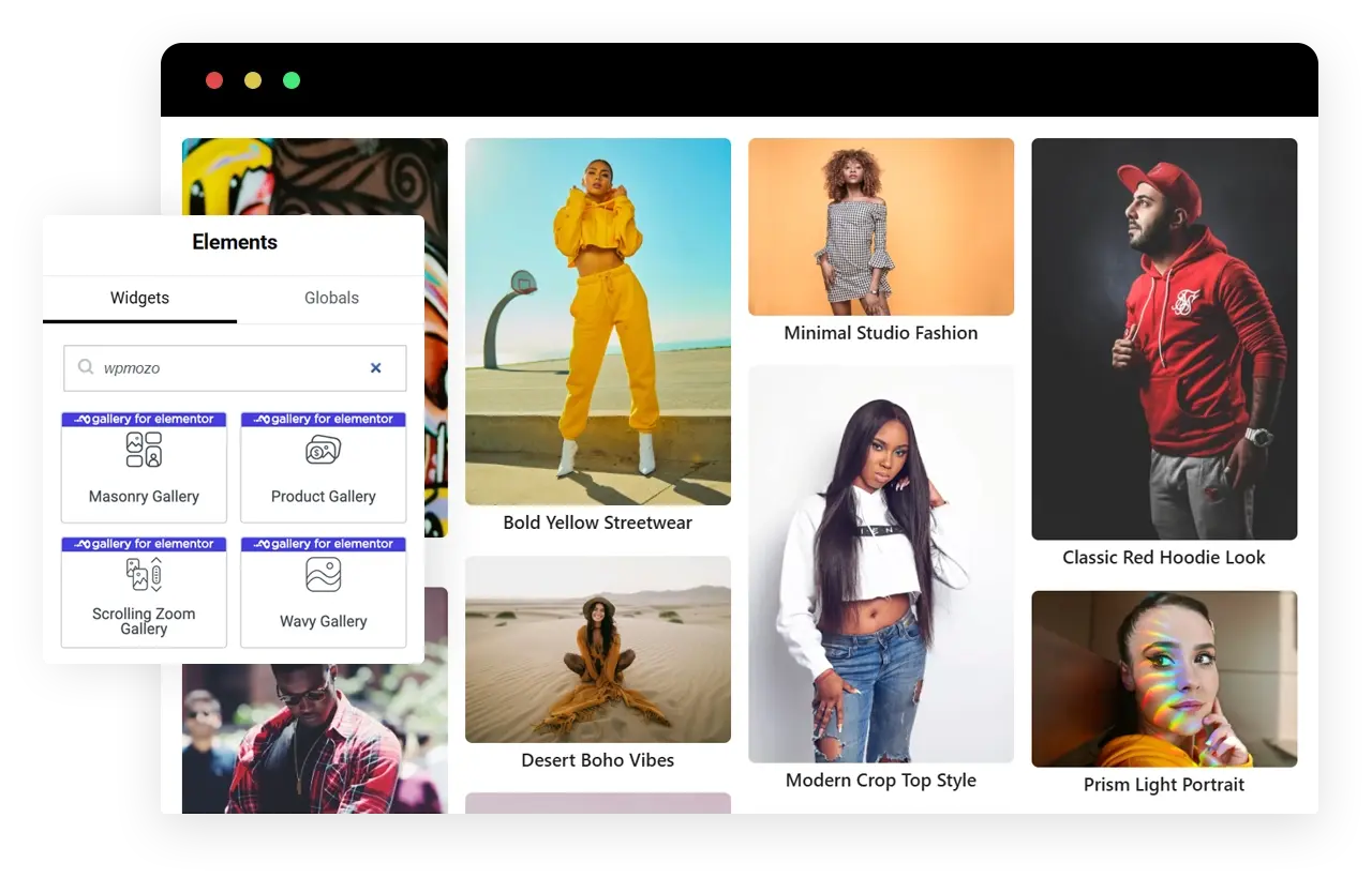 Elementor image gallery widget